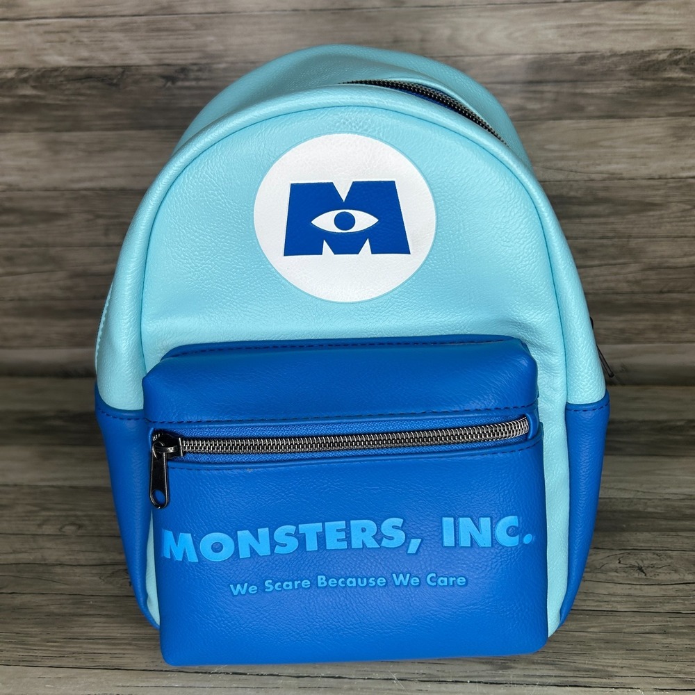 Disney Pixar Loungefly Monsters Inc Company Mini Backpack Blue